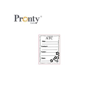 Pronty Rubber stempel ATC Stamp
