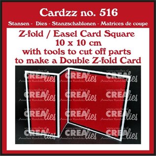Crealies Stansset Z-Fold / Easel card 10x10 cm