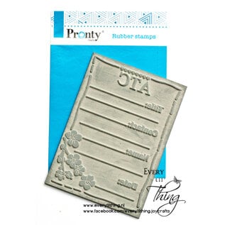 Pronty Rubber stempel ATC Stamp