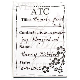 Pronty Rubber stempel ATC Stamp