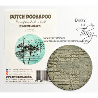Dutch Doobadoo Rubber stamp 3 ATC flower