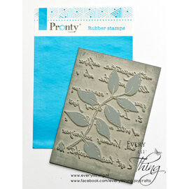 Pronty Rubber stamp Text with leaves