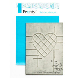 Pronty Rubber stamp Bling heart blueprint