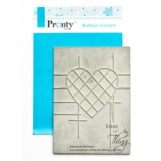 Pronty Rubber stamp Bling heart blueprint