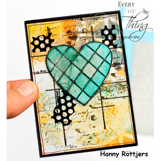 Pronty Rubber stamp Bling heart blueprint