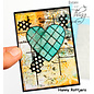 Pronty Rubber stamp Bling heart blueprint