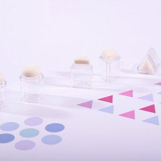 Vaessen Creative Doosje met Dabbers Rond & Driehoek 40st.