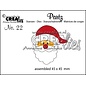 Crealies Stansset Kerstman no. 22