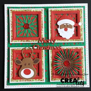 Crealies Stansset Kerstman no. 22