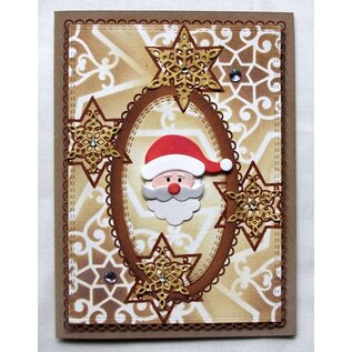 Crealies Stansset Kerstman no. 22