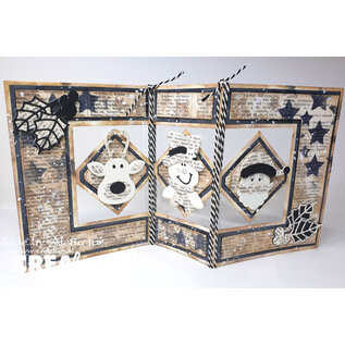 Crealies Stansset Kerstman no. 22