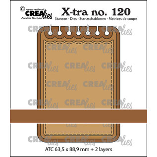 Crealies Stansmal X-tra no. 120 ATC Notebook Horizontaal