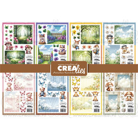 Crealies Knipvellen  Bundel 8 vellen Lente