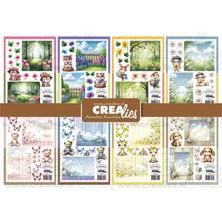 Crealies Knipvellen  Bundel 8 vellen Lente