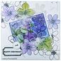 Crealies Rubber stempelvel + stansen Anemone Hepatica A5