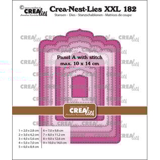 Crealies Crea Nest Lies XXL Paneel A met stiklijn no 182