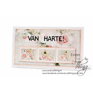 Crealies Stansmal 3 postzegels op een rij horizontaal CLXtra97