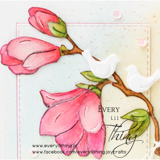 Crealies Rubber stempelvel Magnolia A6