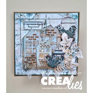 Crealies Stansset 2x Huisjes met sneeuwdak
