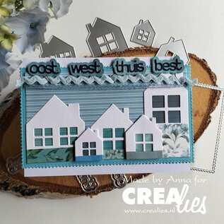 Crealies Stansset 3x Huisjes met sneeuwdak