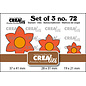 Crealies Stansset 3 bloemen no. 72