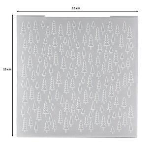 Nellie's Choice Embossing Folder Achtergrond Kerstboom 15x15 cm