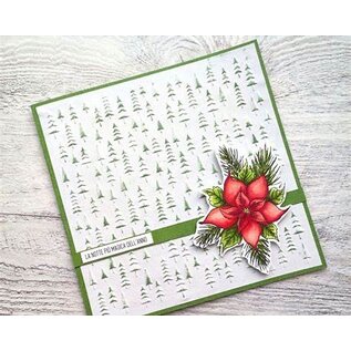 Nellie's Choice Embossing Folder Achtergrond Kerstboom 15x15 cm