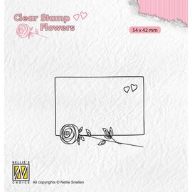 Nellie's Choice Clear Stamp Frame with Rose