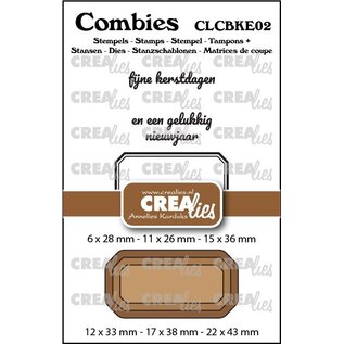 Crealies Stempel/Stans  2 teksten, 1 label & 3  labelstansen