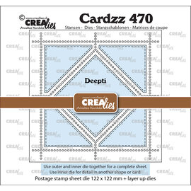 Crealies Postzegelvel Deepti (vierkant met gedraaid vierkant)