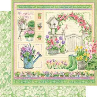 Graphic 45 Paper pad Grow with Love 8x8 Inch
