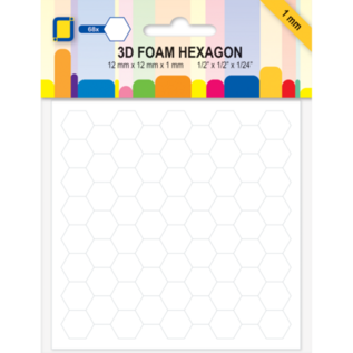JEJE Produkt 3D Foam Hexagon 12x12x1mm 68stuks