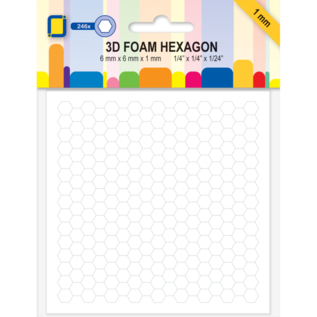 JEJE Produkt 3D Foam Hexagon 6x6x1mm 246 stuks
