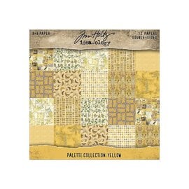 Tim Holtz Paper pad Palette Collection 8x8 Inch Yellow