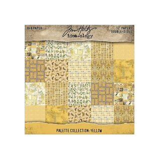 Tim Holtz Paper pad Palette Collection 8x8 Inch Yellow
