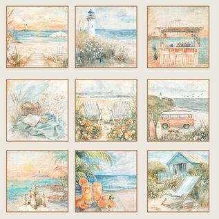 Reprint Paper Pack The Beach 8x8 inch