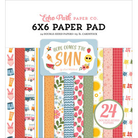 Echo Park Paper Pad Here Comes The Sun 6x6 Inch
