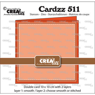 Crealies Stansset Dubbele kaart 10 x 10 cm
