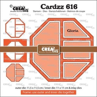 Crealies Stansset Frame & Inlay achthoekig