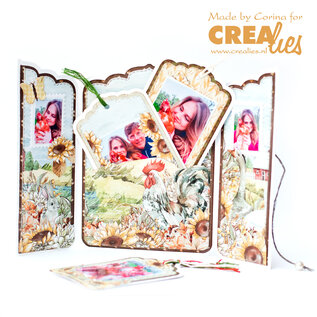 Crealies Stansset Gatefold Card Panel A