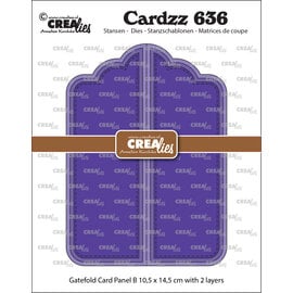 Crealies Stansset Gatefold Card Paneel B