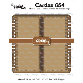Crealies Stansset GGatefold Notebook card vierkant