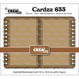 Crealies Stansset Gatefold Notebook card rechthoek