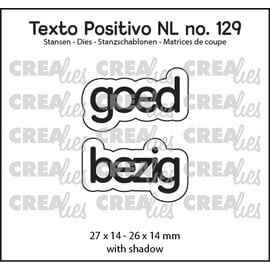 Crealies Tekst stans Goed Bezig