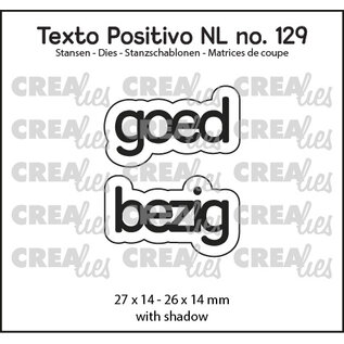 Crealies Tekst stans Goed Bezig met schaduw
