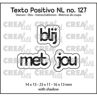 Crealies Tekst stans Bij Met Jou met schaduw