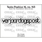 Crealies Tekst stans Verjaardagspost met schaduw