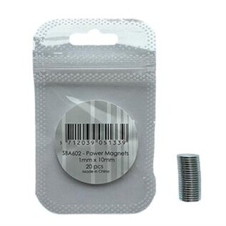 Simple and Basic Power Magnets 1mmx10mm (20pcs)