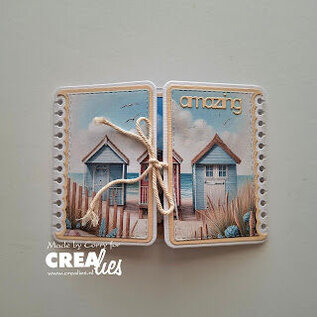 Crealies Stansset Gatefold Notebook card rechthoek