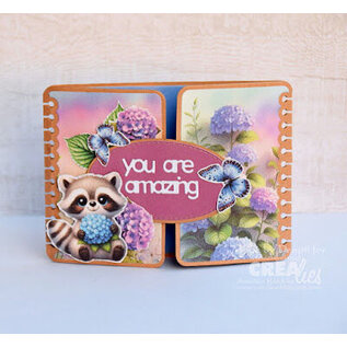 Crealies Stansset Gatefold Notebook card rechthoek